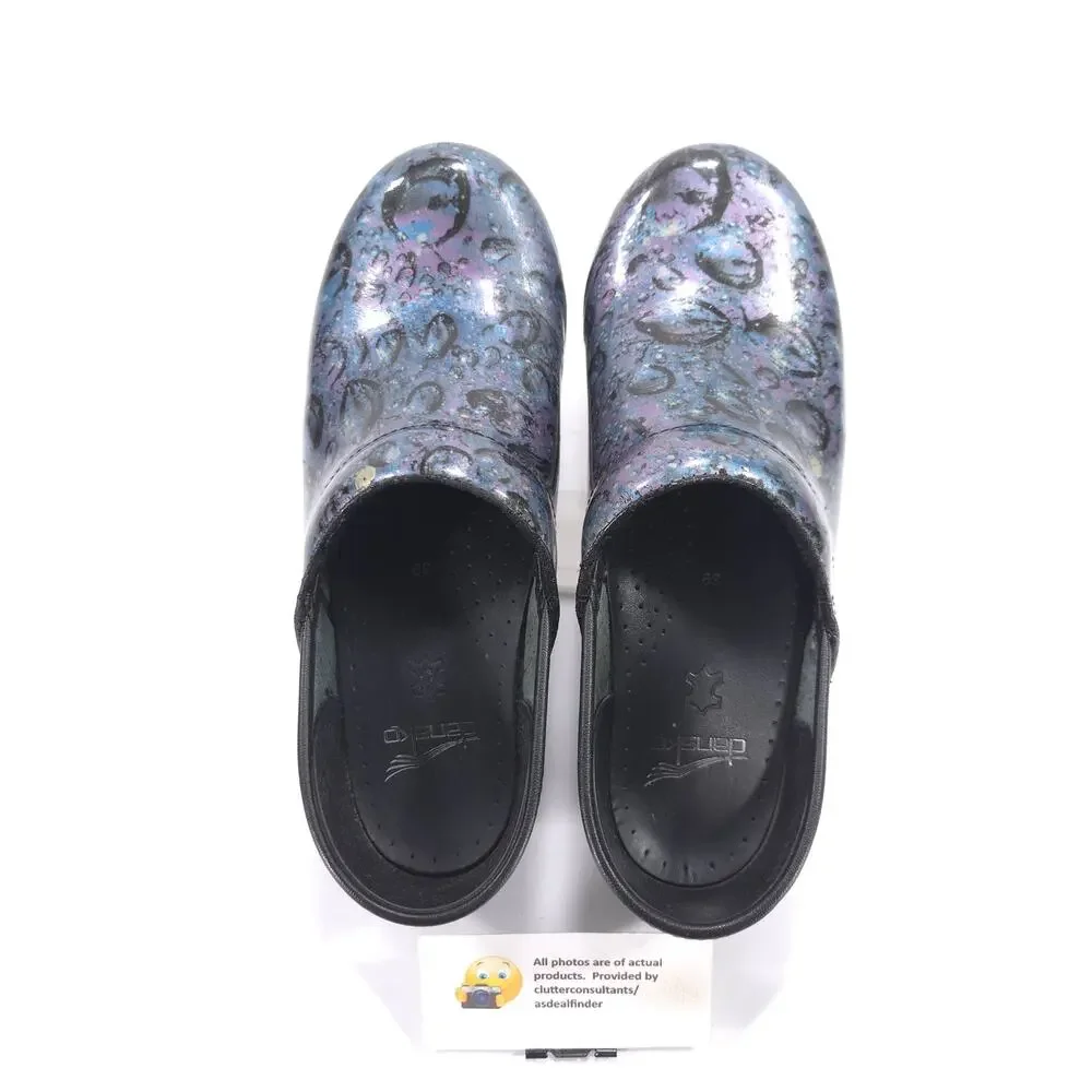 Dansko Casual Slip On Mule Clog Shoe Womens Size 9 39 Blue Black